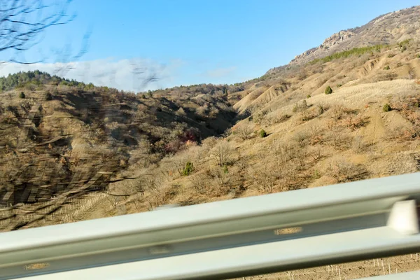 Hills along the road. — Stock Photo, Image