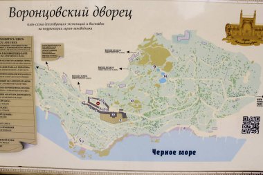 Bir park ile Vorontsov Sarayı Planı.