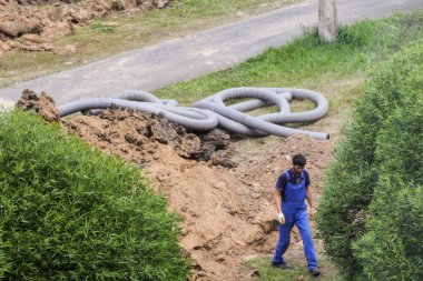 Drenaj sistemi için esnek borular.