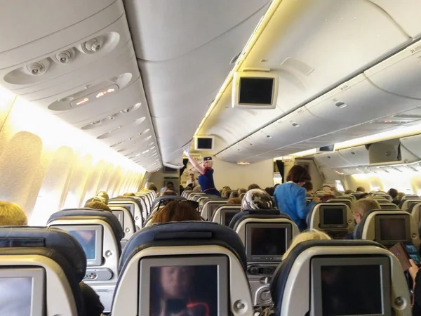 Salón de aviones de cuerpo ancho . — Foto de Stock