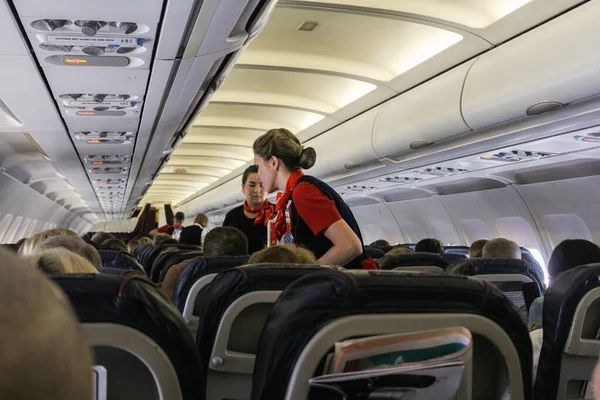 Flight attendants at work. — Stock Photo, Image