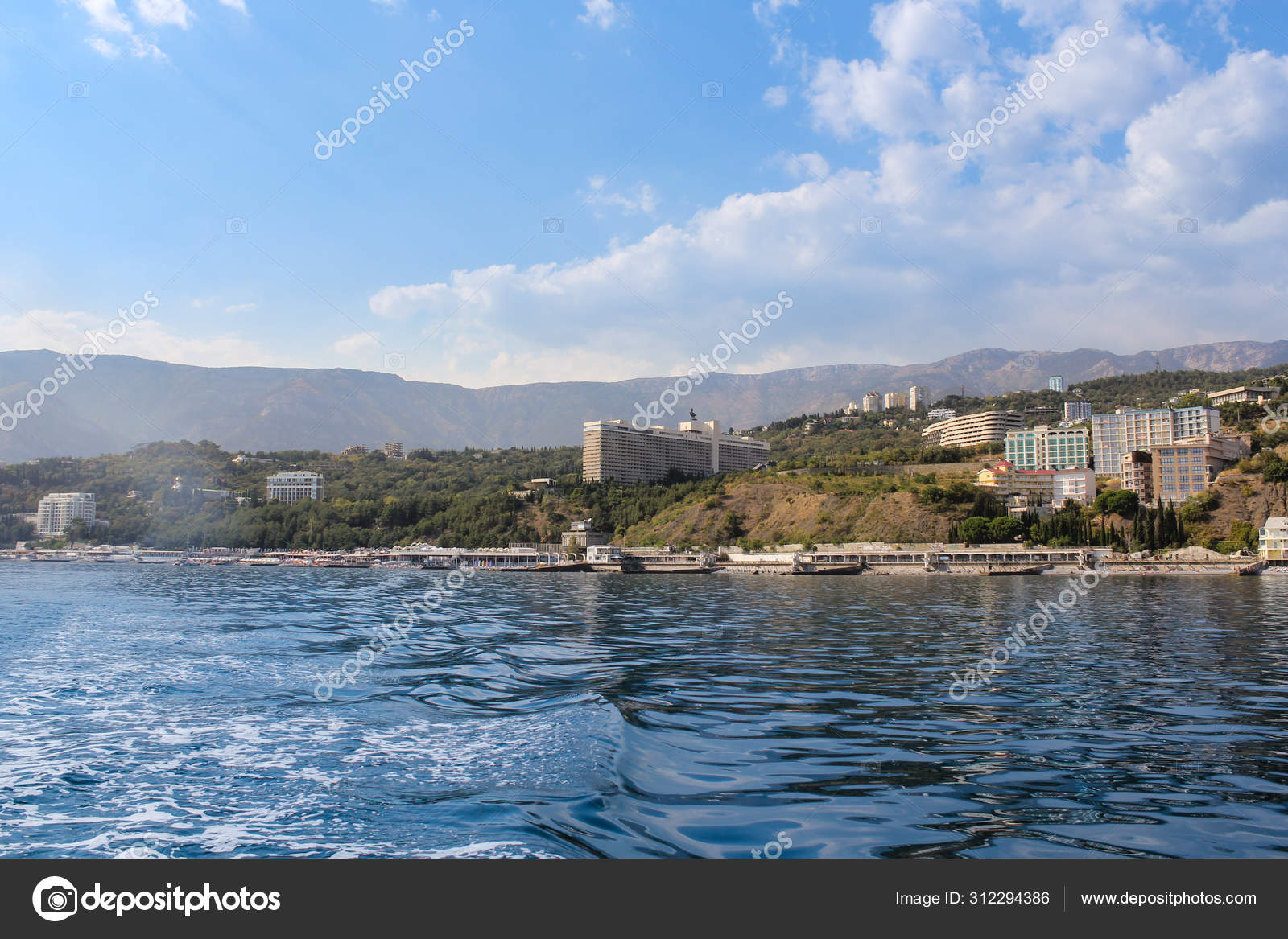 Yalta hotels on the coast. Stock Photo by ©nikey 312294386
