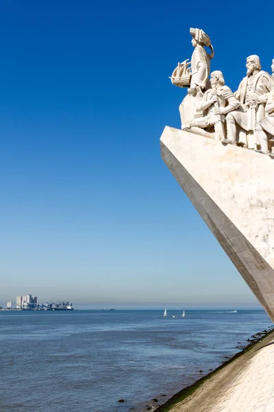 Památník Objevy Památkou Ústí Řeky Tagus Lisabonu — Stock fotografie