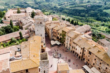 San Gimignano küçük duvarlı Ortaçağ tepe yeridir, Siena eyaletinin, Toskana, İtalya