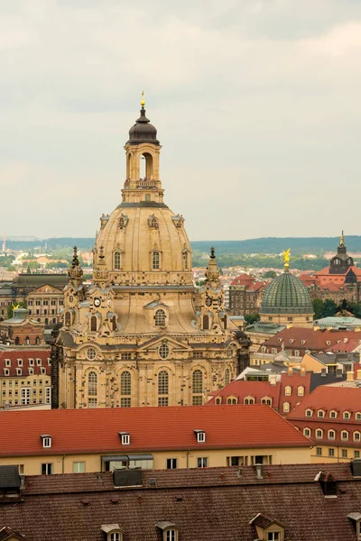 Frauenkirche Van Dresden Een Lutherse Kerk Dresden Saksen — Stockfoto