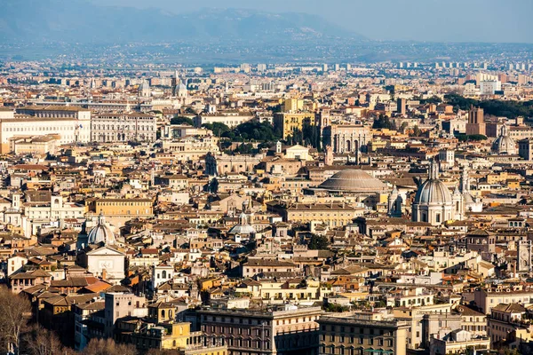 Vista Roma Desde Cúpula San Pedro Mirando Panteón — Foto de Stock