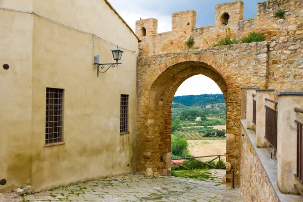 Puerta San Martín Casco Antiguo Magliano Toscana Italia — Foto de Stock