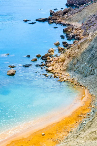 Bahía Cerca Ghajn Tuffieha Verano Costa Noroeste Malta —  Fotos de Stock