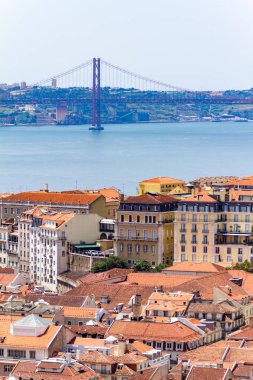 Commerce square Lizbon merkezinde yaz aylarında üstten görünüm