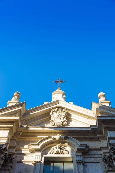 Particular Fachada Iglesia San Giorgio Siena Italia — Foto de Stock