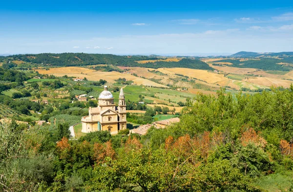 San Biagio Ist Eine Zentrale Renaissance Kirche Mit Griechischem Kreuz — Stockfoto