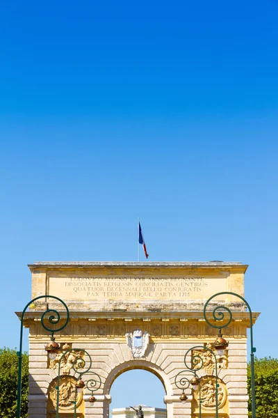 Porte Peyrou 1693 Este Arc Triumfal Montpellier Sudul Franței — Fotografie, imagine de stoc