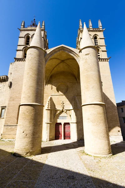 蒙彼利埃大教堂是位于法国蒙彼利埃市的罗马天主教教堂 — 图库照片