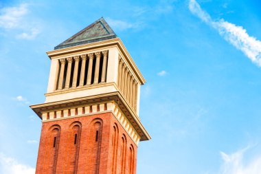 Venedik kuleleri (1929) Barcelona, Catalonia, İspanya iki kule vardır