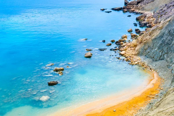 Bahía Cerca Ghajn Tuffieha Verano Costa Noroeste Malta —  Fotos de Stock