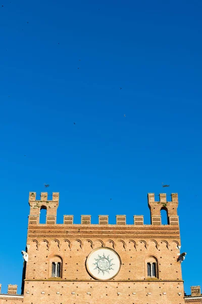 Det Stadshus Siena 1297 Ett Palats Siena Toscana Italien — Stockfoto