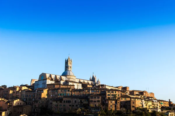 Vista Del Casco Antiguo Siena Con Duomo Italia — Foto de Stock