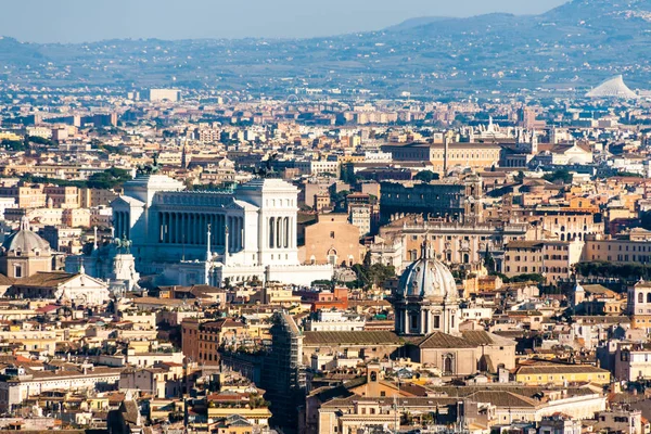 Vista Roma Desde Cúpula San Pedro Mirando Altare Della Patria — Foto de Stock