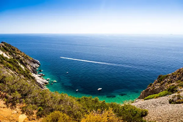 Elba Ilha Água Mar Cristal Costa Oeste Verão Itália — Fotografia de Stock