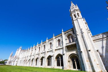 Lizbon, Portekiz Tagus Nehri yakınında eski bir manastır Jeronimos Monastery (1465) olduğunu