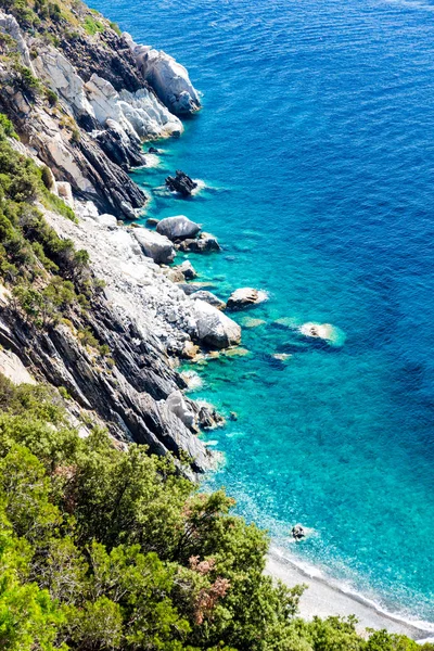 Elba Ilha Água Mar Cristal Costa Oeste Verão Itália — Fotografia de Stock