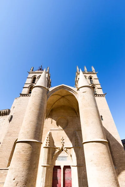Montpellier Cathedral Католическая Церковь Расположенная Городе Монпелье Франция — стоковое фото
