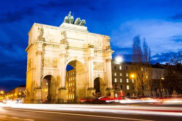 Siegestor 1852 English Victory Gate Three Arched Triumphal Arch Munich — Stock Photo, Image