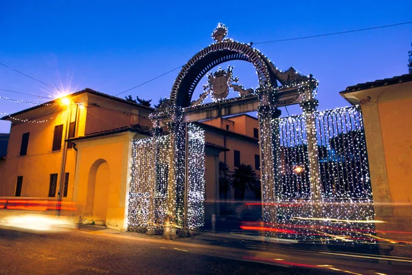 1840 Puerta Del Antiguo Complejo Ferretería Follonica Época Navidad — Foto de Stock