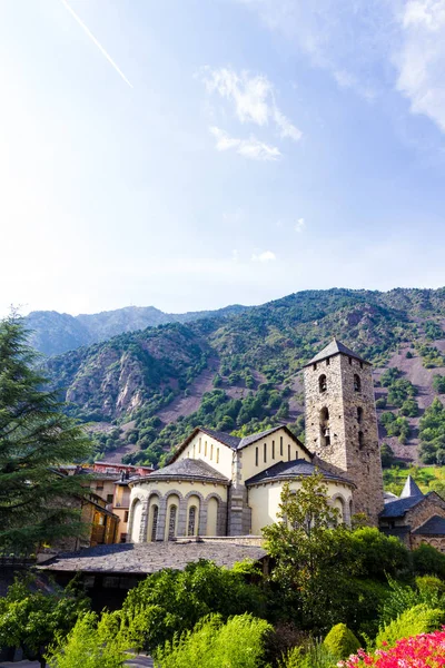 Sant Esteve Church Located Andorra Vella Andorra — 스톡 사진