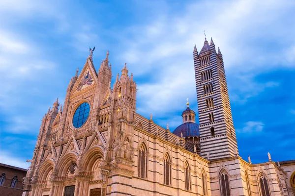 Sienas Katedral Italienska Duomo Siena 1348 Medeltida Kyrka Siena Italien — Stockfoto