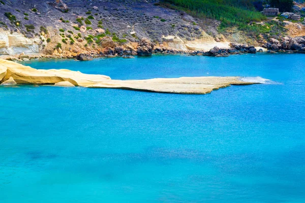 Bahía Cerca Ghajn Tuffieha Verano Costa Noroeste Malta —  Fotos de Stock