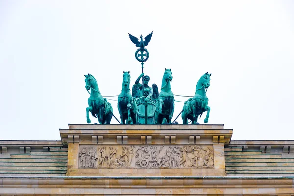 Portão Brandemburgo Monumento Neoclássico Século Xviii Berlim Alemanha — Fotografia de Stock