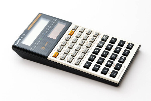 Rome, Italy - Februar 02, 2013: Vintage scientific calculator from late 80s