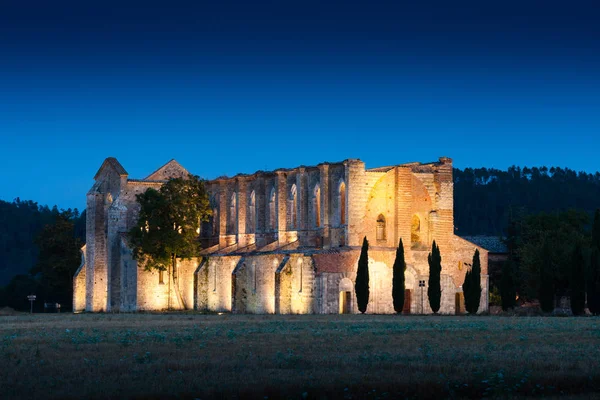 Siena Italy August San Galgano Roofless Cistercian Abbey Chiusdino Tuscany — Stock Photo, Image