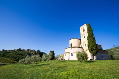Montalcino Toskana yakınındaki Sant'Antimo Abbey