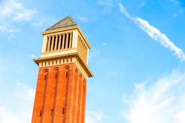 Venedik kuleleri (1929) Barcelona, Catalonia, İspanya iki kule vardır