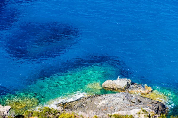 Agua Mar Cristal Cerca Chiessi Isla Elba Italia — Foto de Stock