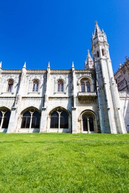 Lizbon, Portekiz Tagus Nehri yakınında eski bir manastır Jeronimos Monastery (1465) olduğunu