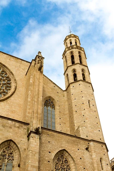 サンタ マリア マール 1383 バルセロナ スペインのリベラ地区に堂々 とした教会 — ストック写真