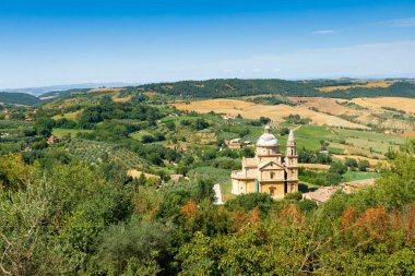 San Biagio kilise dışında Montepulciano, Toskana, İtalya