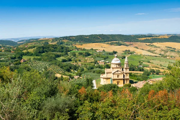 Igreja de San Biagio fora Montepulciano, Toscana, Itália — Fotografia de Stock