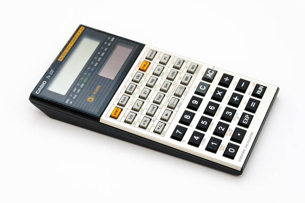 A Vintage scientific pocket calculator from late 80s