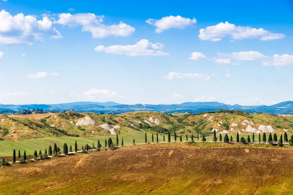 Vue d'été de Crete Senesi en Toscane, Italie — Photo