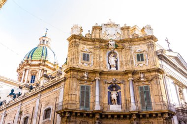 Quattro aski Meydanı Palermo, İtalya