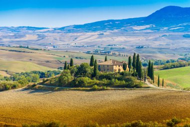 Podere Belvedere siena yakın (İtalya) geç yaz