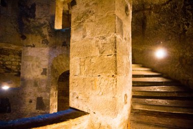 St. Patrick 's Well (16. yüzyıl) Orvieto, Umbria, Centra