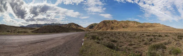 High speed road in Kazakhstan steppe