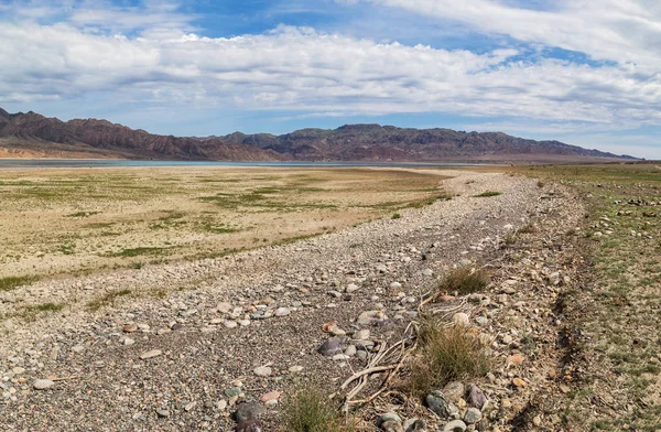 Panorama del lago Bartogai en el sureste de Kazajstán — Foto de Stock