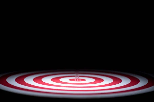 Abstract Dartboard Dark Background Lighted Snoot — Stock Photo, Image