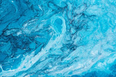 mermer arka gibi soyut mavi ve beyaz akrilik desen doku